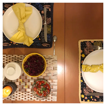 Lemon Yellow Plus Cloth Napkin Set