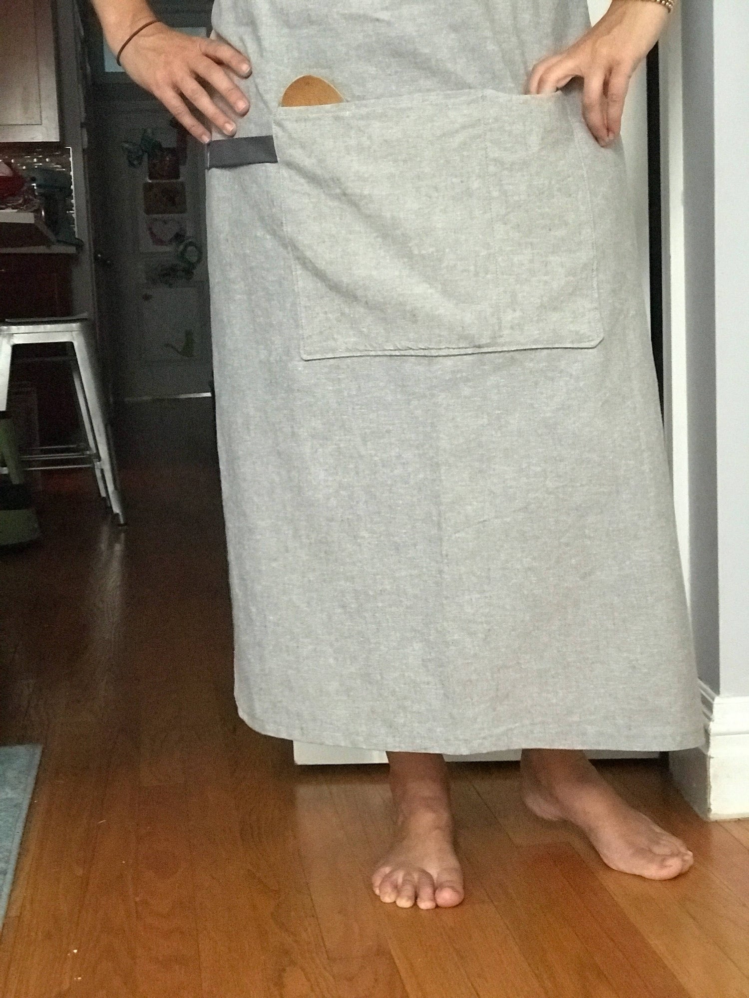 Chambray Linen Blend Bistro Apron