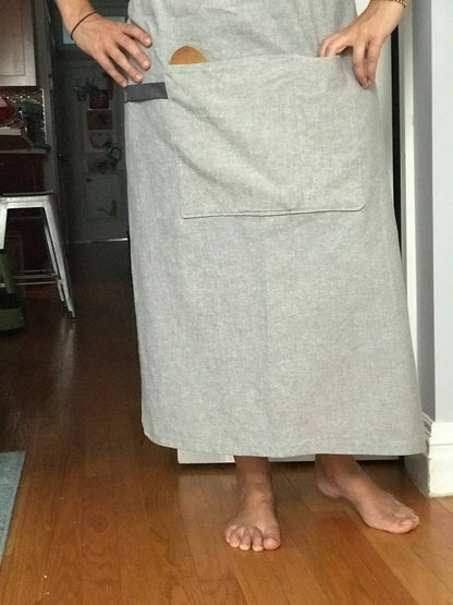 Chambray Linen Blend Bistro Apron