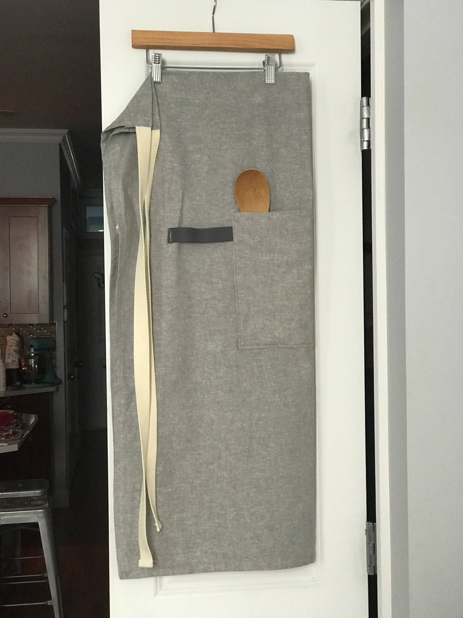 Chambray Linen Blend Bistro Apron
