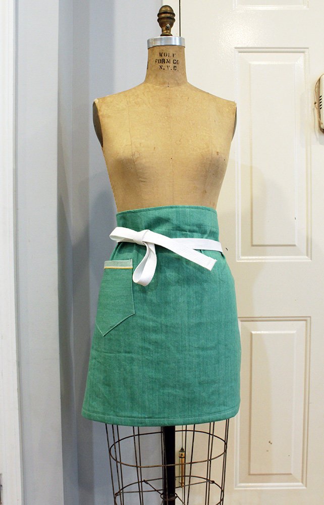 Green Denim Zero Waste  Apron